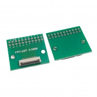 22 Pin 0.5mm FFC / FPC Adapter Board With Soldered Connector