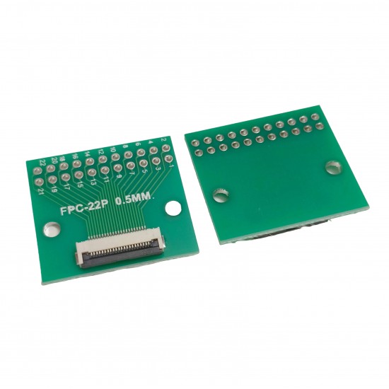 22 Pin 0.5mm FFC / FPC Adapter Board With Soldered Connector
