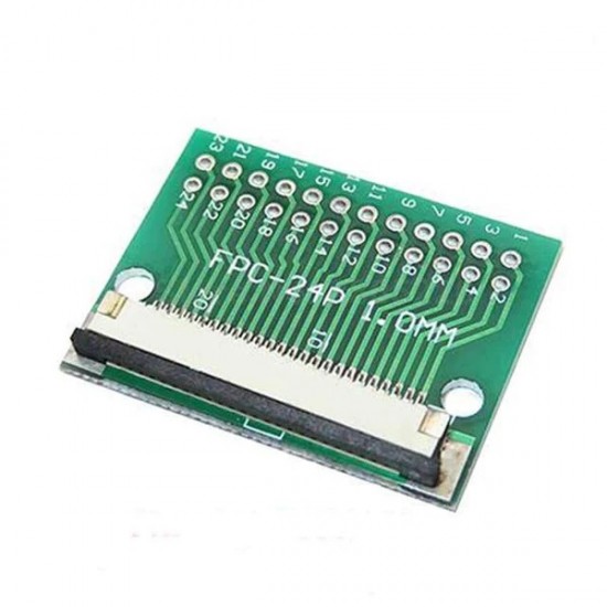 24 Pin 0.5mm FFC / FPC Adapter Board With Soldered Connector