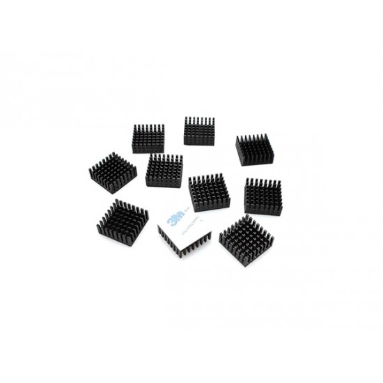 25x25x10mm Aluminum Heatsink with Adhesive 25x25x10mm Aluminum Heatsink with Adhesive