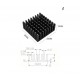 25x25x10mm Aluminum Heatsink with Adhesive 25x25x10mm Aluminum Heatsink with Adhesive