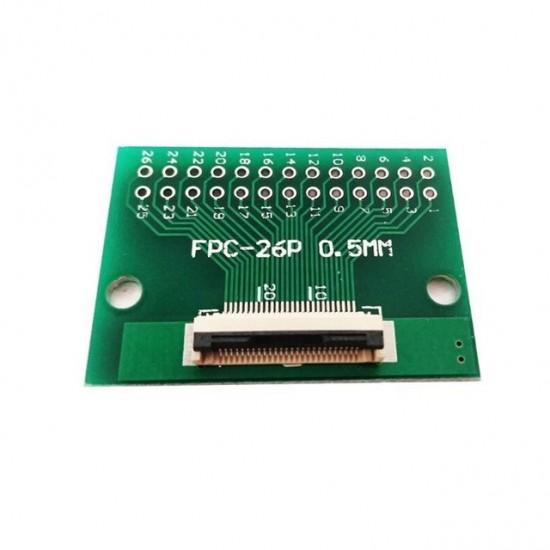 26 Pin 0.5mm FFC / FPC Adapter Board With Soldered Connector