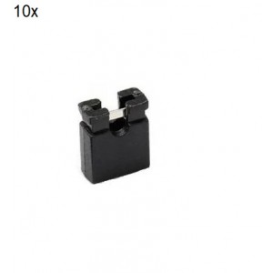 2 Pin Shunt - 2.54mm Pitch - Jumper Cap - Black Color - Pack of 10 2 Pin Shunt - 2.54mm Pitch - Jumper Cap - Black Color - Pack of 10