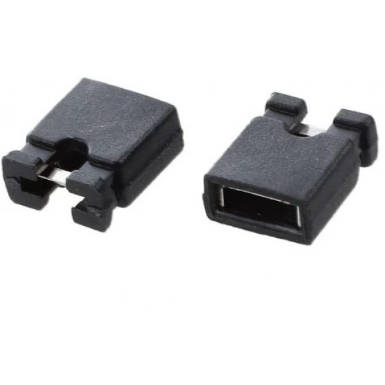 2 Pin Shunt - 2.54mm Pitch - Jumper Cap - Black Color - Pack of 10