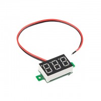 0.28inch Mini DC Voltmeter 2 Wire 2.5-30V DC Red