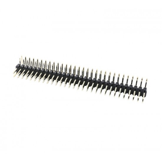 40×2 Pin Male Berg Strip Break Away Header Right Angle - 2.54mm Pitch - 10mm Length 40×2 Pin Male Berg Strip Break Away Header Right Angle - 2.54mm Pitch - 10mm Length