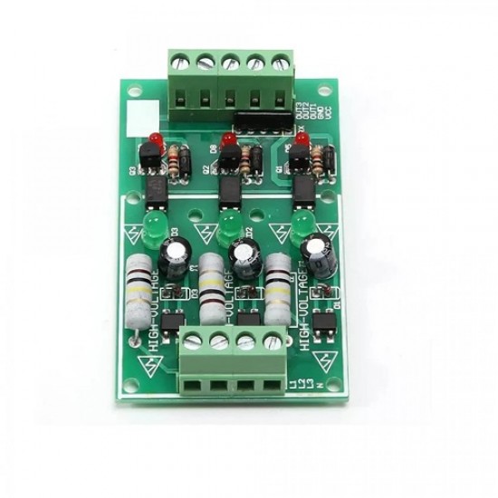 3-Channel 220V AC Optocoupler Isolation Detection Module