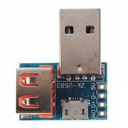 3 in 1 USB Adapter Board, USB Male to Female to Micro USB to 4P Adapter 2.54mm 3 in 1 USB Adapter Board, USB Male to Female to Micro USB to 4P Adapter 2.54mm
