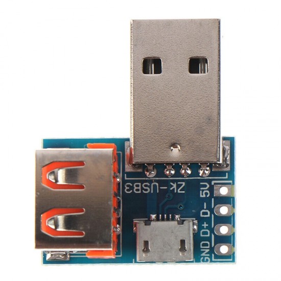 3 in 1 USB Adapter Board, USB Male to Female to Micro USB to 4P Adapter 2.54mm