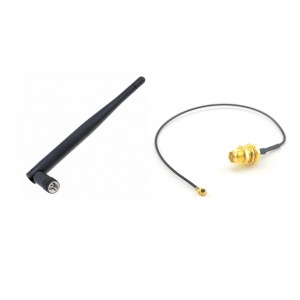 3.2dBi 2.4GHz RP-SMA Female Omni Directional Antenna with SMA IPEX4 Male Cable - 20CM Cable Length 3.2dBi 2.4GHz RP-SMA Female Omni Directional Antenna with SMA IPEX4 Male Cable - 20CM Cable Length