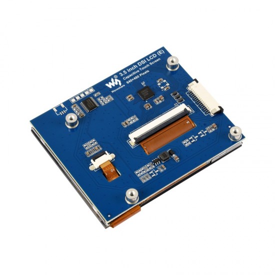 3.5inch DSI Capacitive Touch Display, 5-Point Touch, 640 × 480 Pixels, IPS Display Panel, Supports Raspberry Pi Series Boards