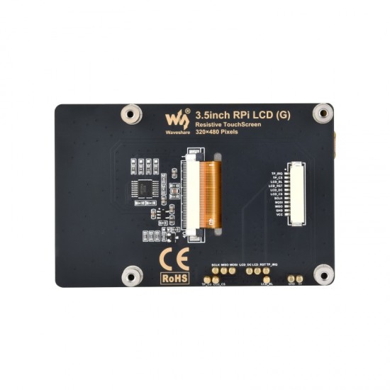 3.5inch Resistive Touch Display (G) for Raspberry Pi, IPS Panel, 320×480 Resolution, Immersion Gold Process, 262K Color 3.5inch Resistive Touch Display (G) for Raspberry Pi, IPS Panel, 320×480 Resolution, Immersion Gold Process, 262K Color
