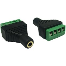 3.5mm 4 Pin Female Audio Connector to Screw Terminal Adapter