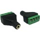 3.5mm 4 Pin Female Audio Connector to Screw Terminal Adapter