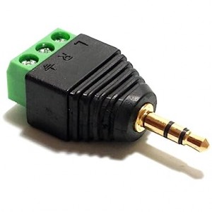 3.5mm 3 Pin TRS Male Audio Connector to Screw Terminal Adapter 3.5mm 3 Pin TRS Male Audio Connector to Screw Terminal Adapter