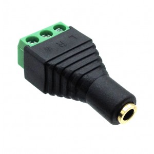 3.5mm 3 Pin Female Audio Connector to Screw Terminal Adapter 3.5mm 3 Pin Female Audio Connector to Screw Terminal Adapter