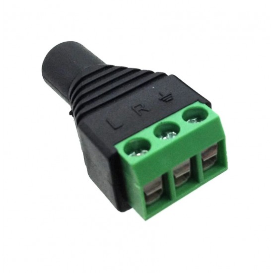 3.5mm 3 Pin Female Audio Connector to Screw Terminal Adapter