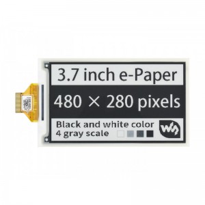 3.7inch e-Paper e-Ink Raw Display, 480×280, Black / White, 4 Grey Scales, SPI, Without PCB 3.7inch e-Paper e-Ink Raw Display, 480×280, Black / White, 4 Grey Scales, SPI, Without PCB