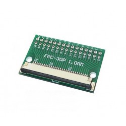 30 Pin 1.0mm FFC / FPC Adapter Board With Soldered Connector