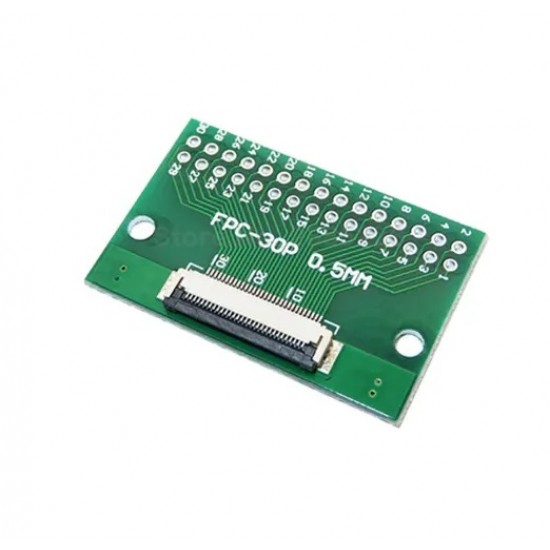 30 Pin 0.5mm FFC / FPC Adapter Board With Soldered Connector
