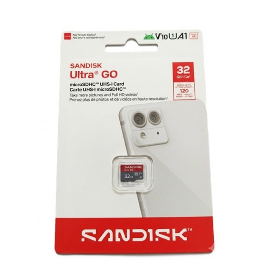  SanDisk Ultra Go 32GB Class10 Micro SD Card - 120MB/s