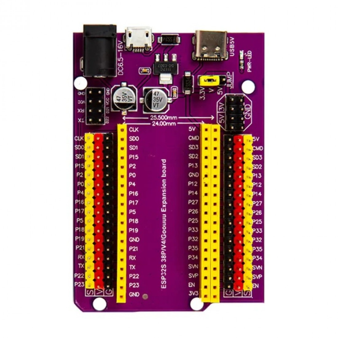 Buy 38 Pin ESP32 GPIO Expansion Board with Type-C USB and Micro USB ...