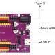38 Pin ESP32 GPIO Expansion Board with Type-C USB and Micro USB Dual Interface for ESP32 ESP-32 ESP-32S Development Board - Purple Color