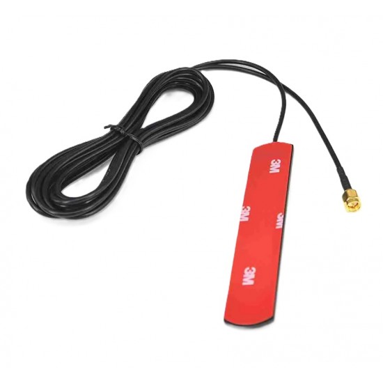 GSM Antenna 3dBi Sticker Patch Antenna - 3 Meter Cable - SMA Male connector