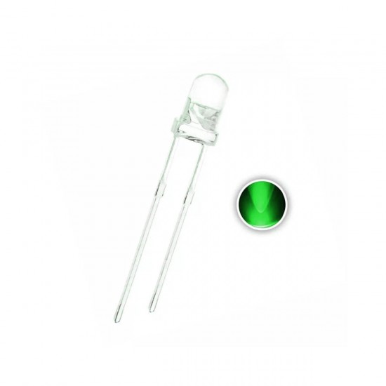 LED - Basic Green - 3mm - Diffused - 150-200 mcd