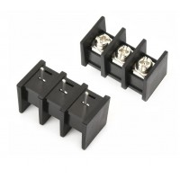 3 Pin Screw Terminal Block Connector - PCB Mount - 9.5mm Pitch - 20A 300V