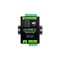 4-Ch RS485 to RJ45 Ethernet Serial Server, 4 Channels RS485 Independent Operation, Rail-mount Industrial Isolated Serial Module With POE Function
