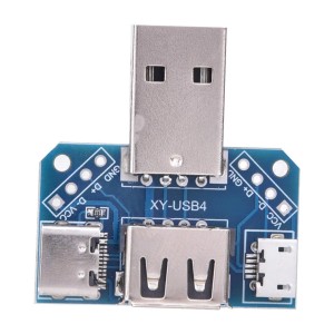 4 in 1 USB Adapter Board, Male to Female Micro Type-C 4P 2.54mm USB4 Module Converter 4 in 1 USB Adapter Board, Male to Female Micro Type-C 4P 2.54mm USB4 Module Converter