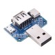 4 in 1 USB Adapter Board, Male to Female Micro Type-C 4P 2.54mm USB4 Module Converter