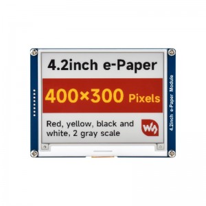4.2inch E-Paper / E-Ink Display Module (G), 400x300, Red/Yellow/Black/White, SPI Interface 4.2inch E-Paper / E-Ink Display Module (G), 400x300, Red/Yellow/Black/White, SPI Interface