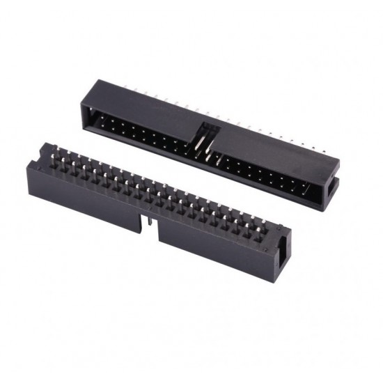 Shrouded Male Header - 2x20 - 2.54mm Pitch - 40 pin IDC connector - Straight 
