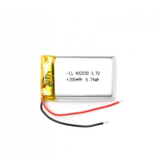 402030 3.7V 200mAh LiPo Rechargeable Battery 