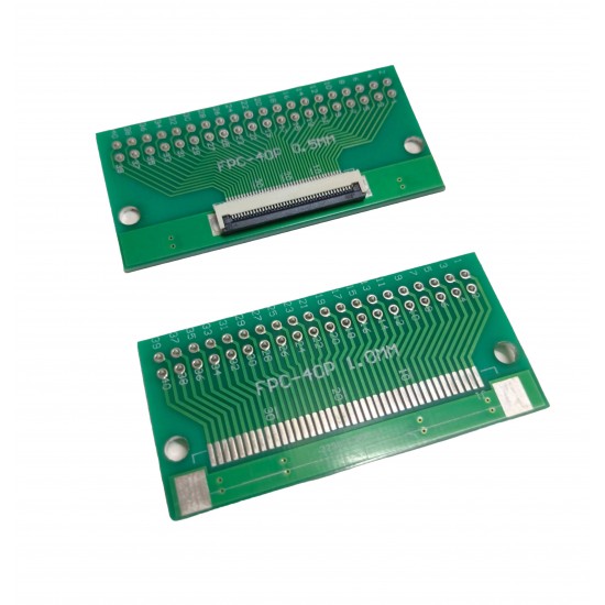 40 Pin 0.5mm FFC / FPC Adapter Board With Soldered Connector