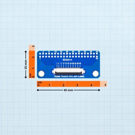 40 Pin 0.5mm FFC FPC Connector Breakout Board 40 Pin 0.5mm FFC FPC Connector Breakout Board