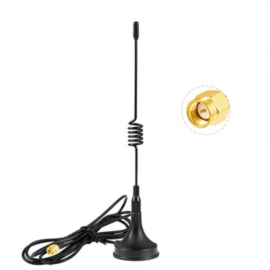 OmniLink 433MHz 3dBi Magnetic Mount Antenna with 3 Meter RG174 Cable & SMA Male Connector for LoRa, RF & IoT Applications