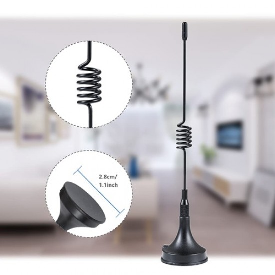 OmniLink 433MHz 3dBi Magnetic Mount Antenna with 3 Meter RG174 Cable & SMA Male Connector for LoRa, RF & IoT Applications