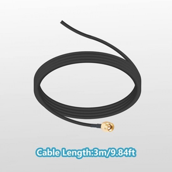 OmniLink 433MHz 3dBi Magnetic Mount Antenna with 3 Meter RG174 Cable & SMA Male Connector for LoRa, RF & IoT Applications