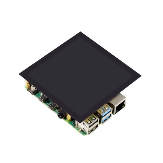 4inch Square Capacitive Touch Screen LCD (C) for Raspberry Pi, 720×720, DPI, IPS, Toughened Glass Cover, Low Power