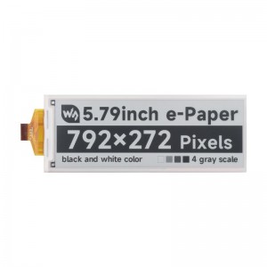 5.79inch E-Paper raw display, e-ink display, 792x272, Black/White, SPI Communication 5.79inch E-Paper raw display, e-ink display, 792x272, Black/White, SPI Communication