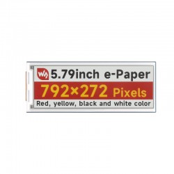 5.79inch e-Paper Module (G), e-ink display, 792x272, Red/Yellow/Black/White, SPI Interface