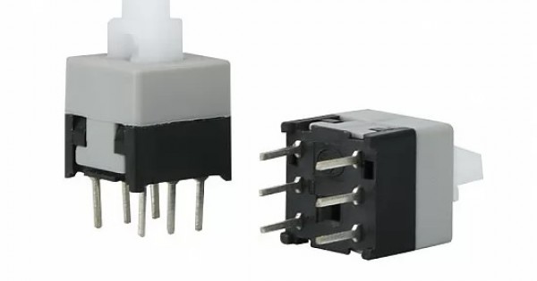 Buy 5.8x5.8mm 6 Pin Self-locking power Switch ON/OFF push button switch ...