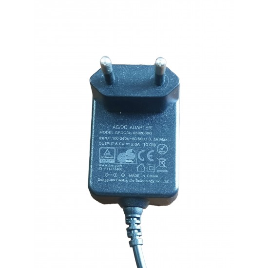 5V 2A 10W DC Power Adapter - DC Jack Output - 1.4 Meter Cable Length