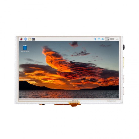 5inch High-Brightness Narrow-bezel Resistive Touch Display, 1024x600 Pixels, Air Bonding Toughened Glass Panel, HDMI Interface, IPS Panel