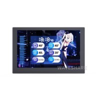 5 Inch 800x480 IPS Panel USB Monitor, PC Case Secondary Screen / Desktop RGB Ambient Screen - Black