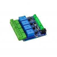 Modbus RTU 5V 4-Channel Relay Module – RS485 Industrial Relay Control Board