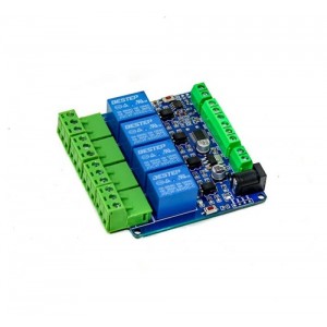Modbus RTU 5V 4-Channel Relay Module – RS485 Industrial Relay Control Board